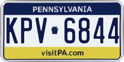 PA license plate KPV6844