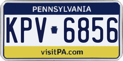 PA license plate KPV6856