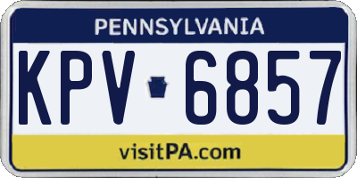 PA license plate KPV6857