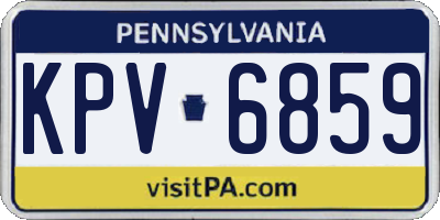 PA license plate KPV6859