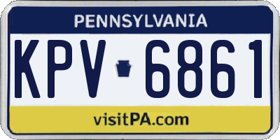 PA license plate KPV6861