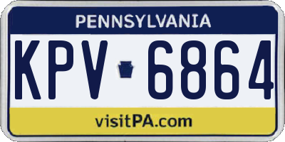 PA license plate KPV6864
