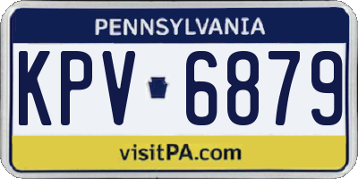 PA license plate KPV6879