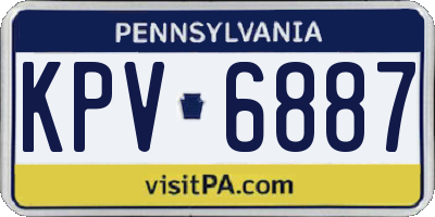 PA license plate KPV6887