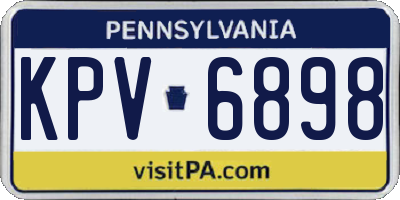 PA license plate KPV6898