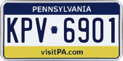 PA license plate KPV6901