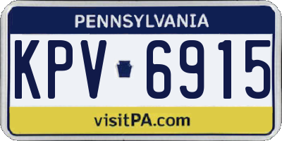 PA license plate KPV6915