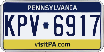 PA license plate KPV6917