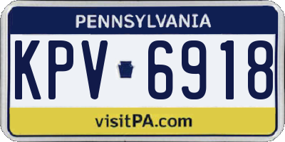 PA license plate KPV6918