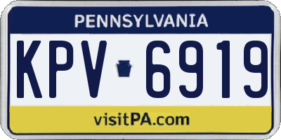 PA license plate KPV6919