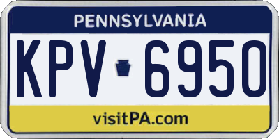 PA license plate KPV6950