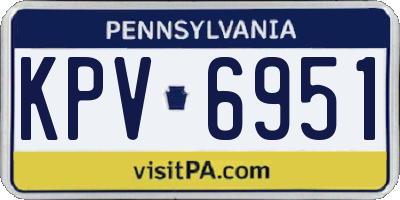 PA license plate KPV6951