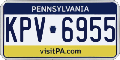 PA license plate KPV6955
