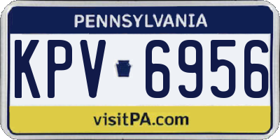 PA license plate KPV6956