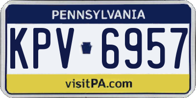 PA license plate KPV6957