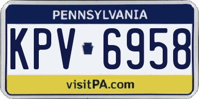 PA license plate KPV6958