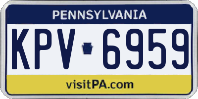 PA license plate KPV6959