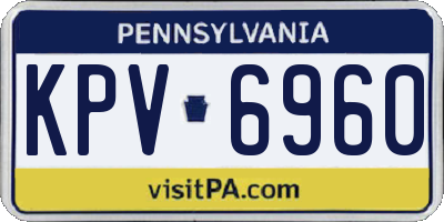 PA license plate KPV6960