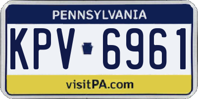 PA license plate KPV6961