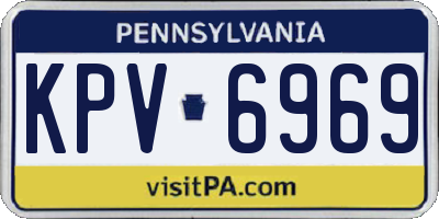 PA license plate KPV6969