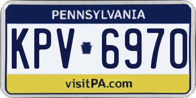 PA license plate KPV6970