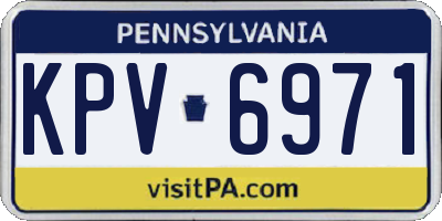 PA license plate KPV6971