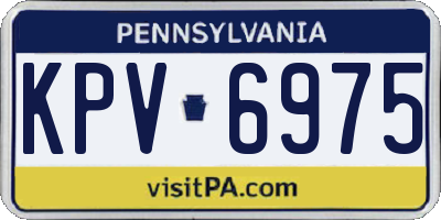 PA license plate KPV6975