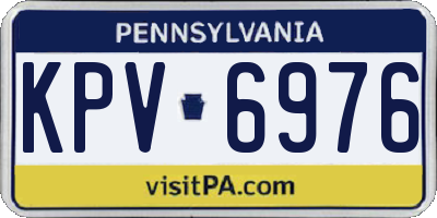 PA license plate KPV6976