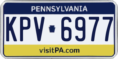 PA license plate KPV6977