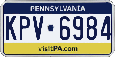 PA license plate KPV6984