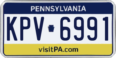 PA license plate KPV6991