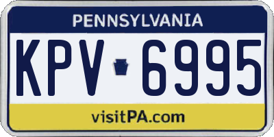 PA license plate KPV6995
