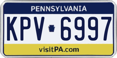 PA license plate KPV6997