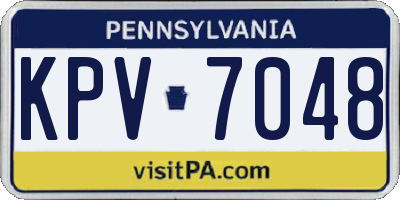 PA license plate KPV7048