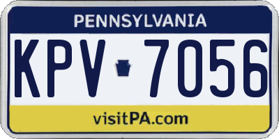 PA license plate KPV7056