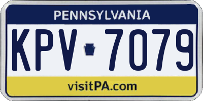 PA license plate KPV7079