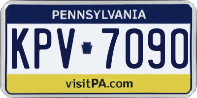 PA license plate KPV7090