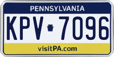 PA license plate KPV7096