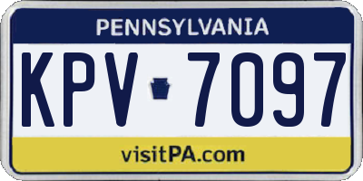 PA license plate KPV7097