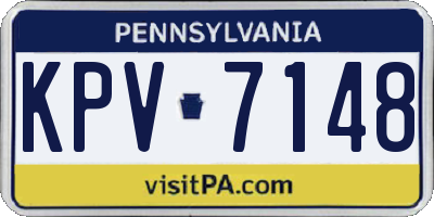 PA license plate KPV7148