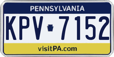 PA license plate KPV7152