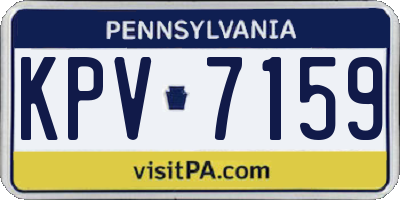 PA license plate KPV7159