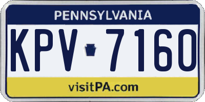 PA license plate KPV7160