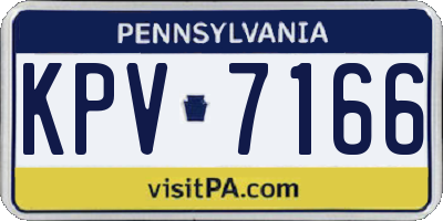 PA license plate KPV7166