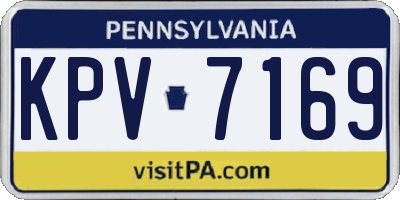 PA license plate KPV7169