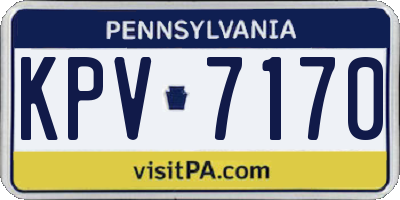 PA license plate KPV7170
