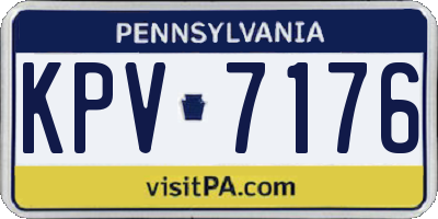 PA license plate KPV7176