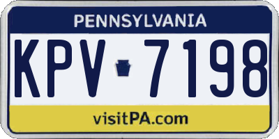 PA license plate KPV7198