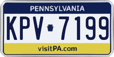 PA license plate KPV7199