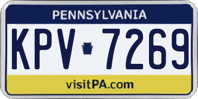 PA license plate KPV7269